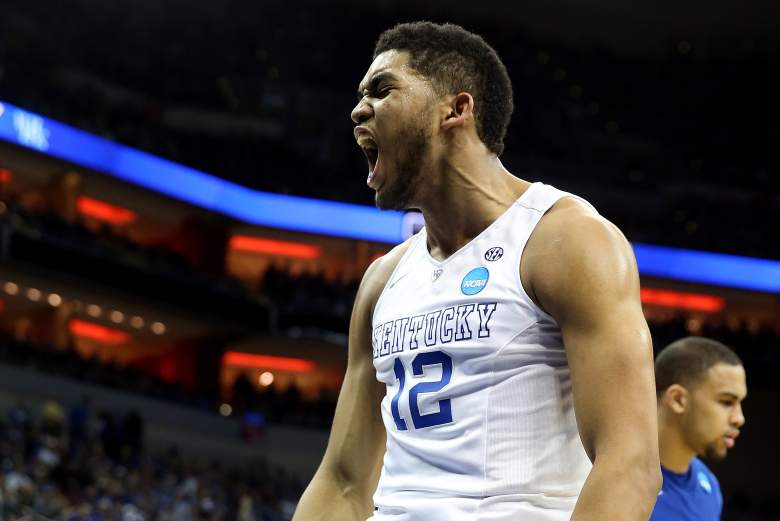 Former Kentucky star Karl-Anthony Towns is the favorite to be the No. 1 overall pick in the NBA Draft. (Getty)