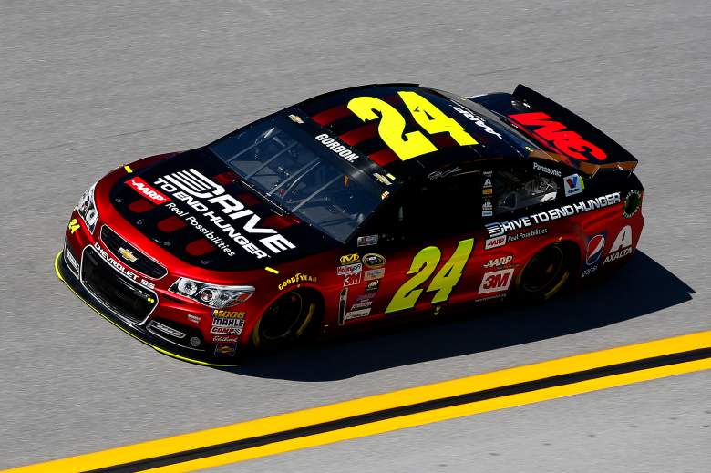 Jeff Gordon is on the pole for Sunday's Geico 500. (Getty)