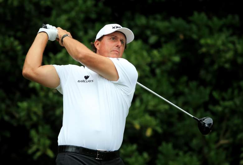 Phil Mickelson tees off at 8:28 a.m. Eastern on the 10th tee Friday. (Getty)