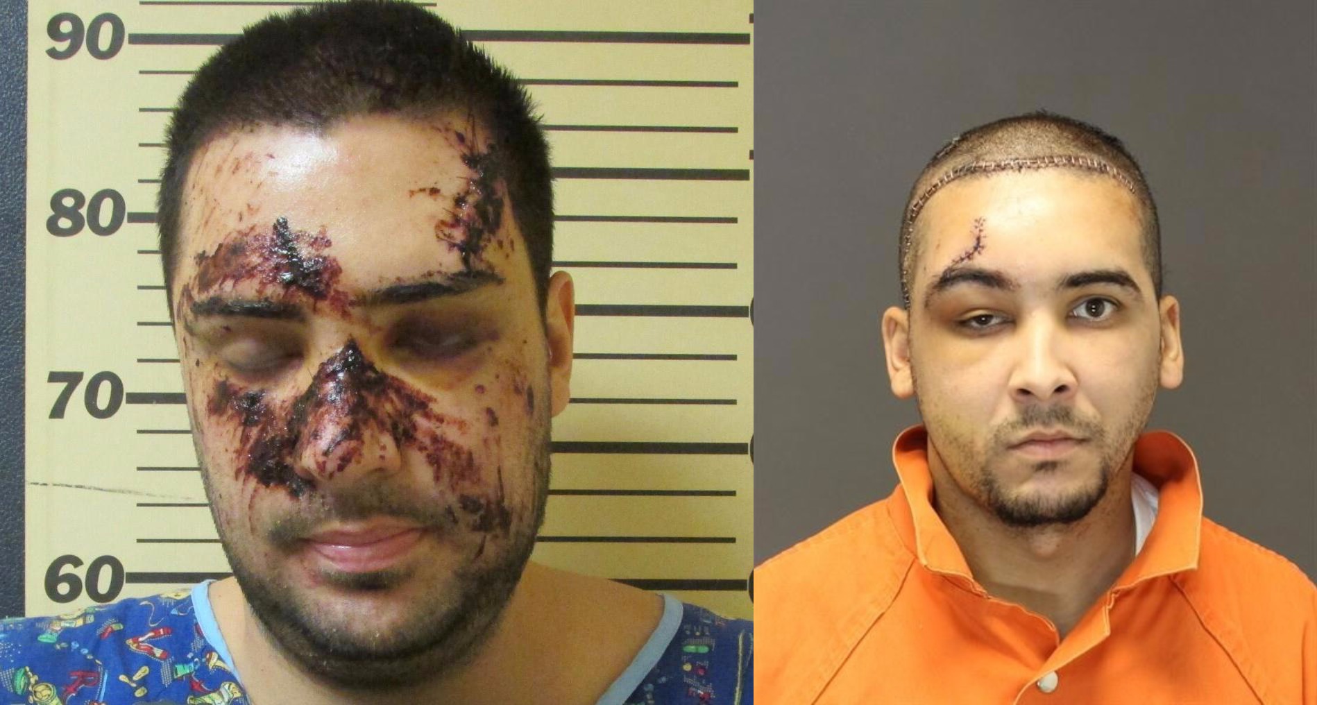 Benjamin Venegas, left, and Raphael Carrion were charged after a bloody brawl outside the lounge owned by two DEA agents. (Bergen County Prosecutor's Office)