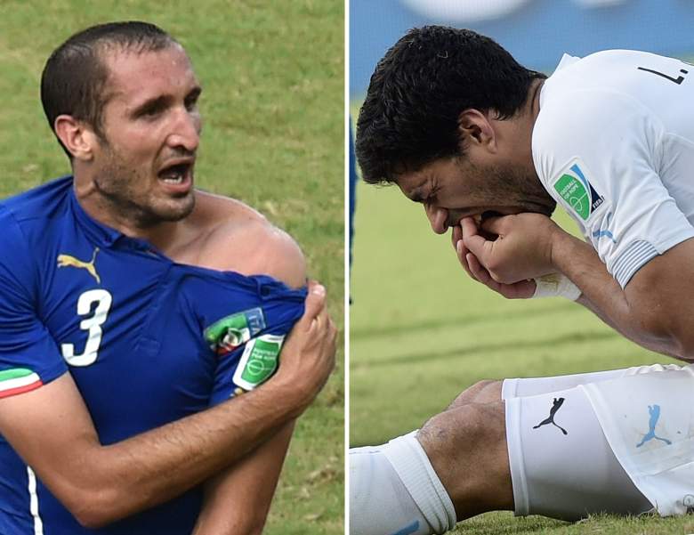 Uruguay's best player, Luis Suarez, is still suspended from his bite of Italian Giorgio Chellini in the World Cup, but Uruguay is a favorite in Copa America. (Getty)