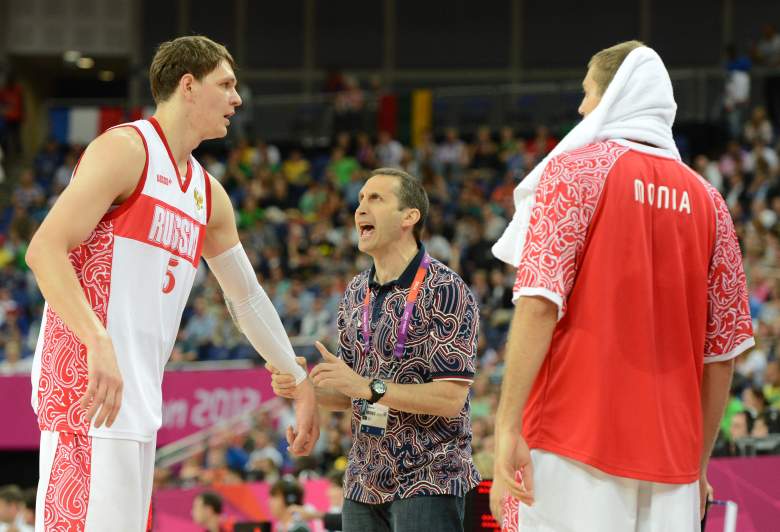 David Blatt with Timofey Mozgov during the 2012 Olympics. (Getty)