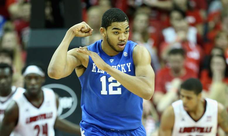 Karl-Anthony Towns is the favorite to go #1. (Getty)