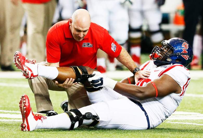 Laremy Tunsil Was Injured in the Chick-Fil-A Bowl. (Getty)