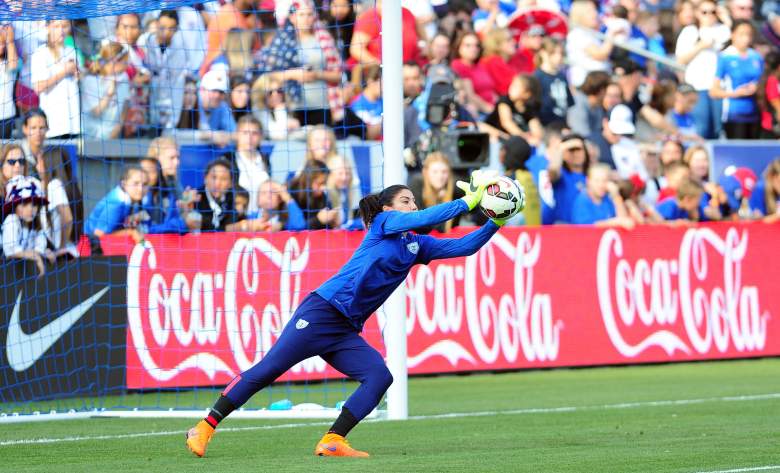 Hope Solo will be in goal for the U.S. National team Monday night vs. Australia. (Getty)