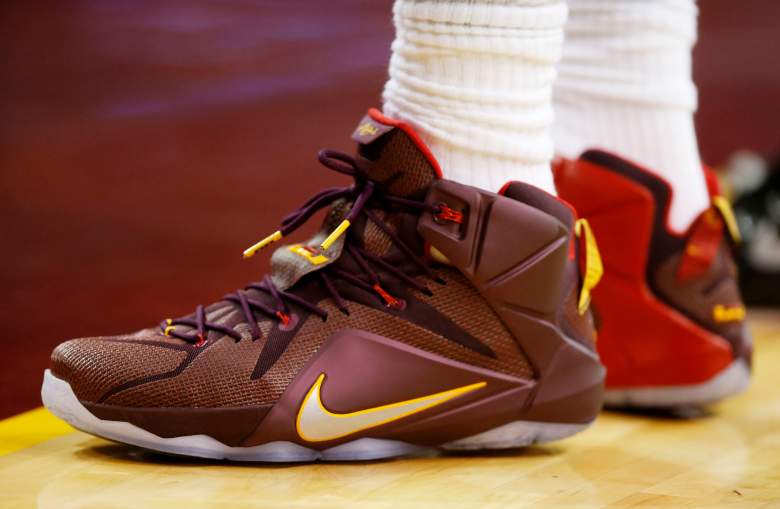This photo was taken of Lebron's shoes during the 2015 NBA Playoffs.(Getty)