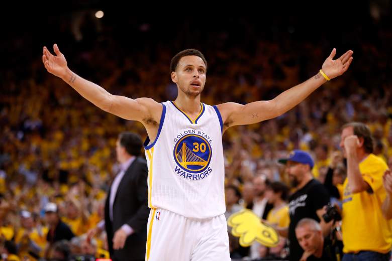 Steph Curry and the Golden State Warriors welcome the Cleveland Cavaliers on Thursday for Game 1 of the NBA Finals. (Getty)