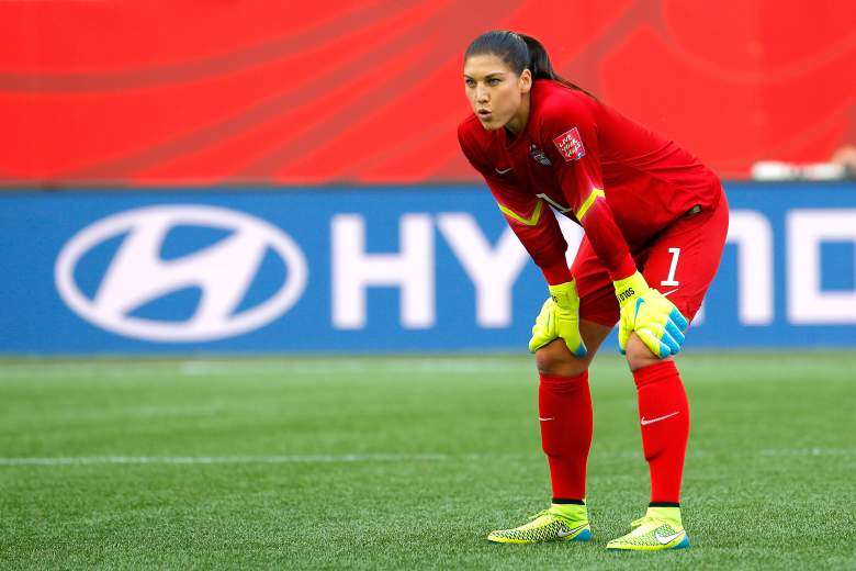WINNIPEG, MB - JUNE 08:  Goalkeeper Hope Solo #1 of United States looks on against Australia in the first half during the FIFA Women's World Cup 2015 Group D match at Winnipeg Stadium on June 8, 2015 in Winnipeg, Canada.  (Photo by Kevin C. Cox/Getty Images)