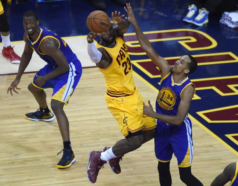 LeBron James (L) posted a triple-double in Game 5, but it wasn't enough as the Cavs lost. (Getty)