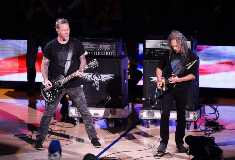 Metallica performed the National Anthem at Game 5 of the NBA Finals. (Getty)