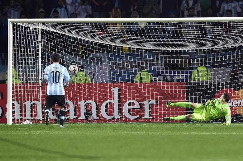 Lionel Messi was cool under pressure in the penalty shootout win over Colombia. Getty)