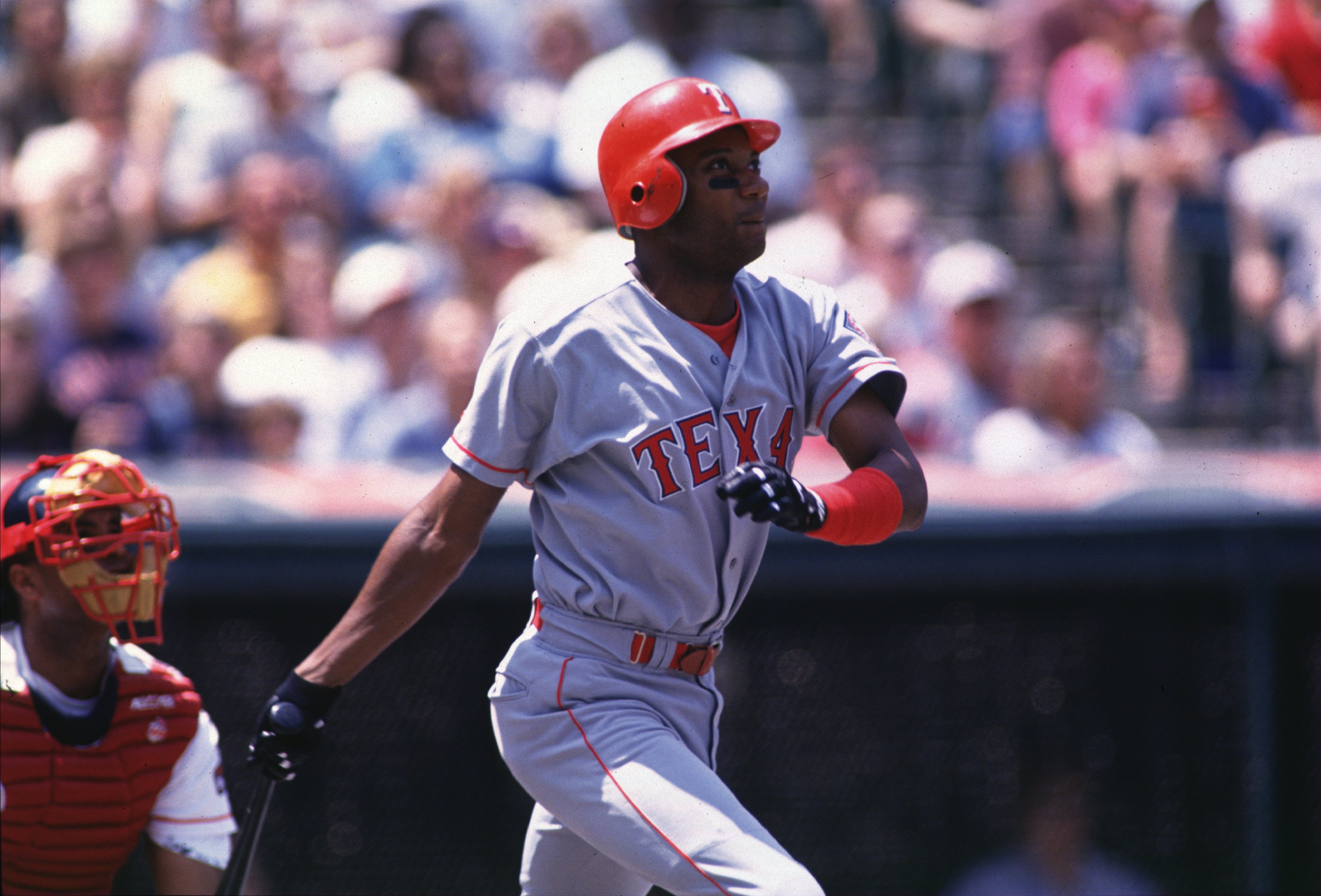 Darryl Hamilton with the Rangers in 1996. (Getty)