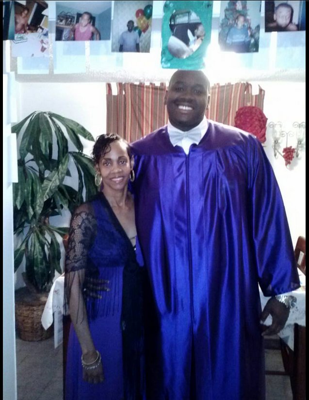 Photo of Leremy Tunsil and his mother, Desiree, posted on his mother's Facebook account. 