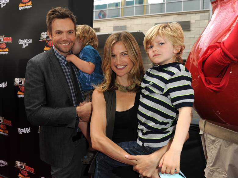 LOS ANGELES, CA - JULY 31:  Actor Joel McHale (L) and family arrive at "Spy Kids: All The Time In The World 4D" Los Angeles premiere at the Regal Cinemas L.A. Live on July 31, 2011 in Los Angeles, California.  (Photo by Kevin Winter/Getty Images)