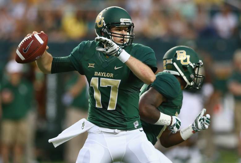 WACO, TX - SEPTEMBER 06:  Seth Russell #17 of the Baylor Bears throws against the Northwestern State Demons at McLane Stadium on September 6, 2014 in Waco, Texas.  (Photo by Ronald Martinez/Getty Images)