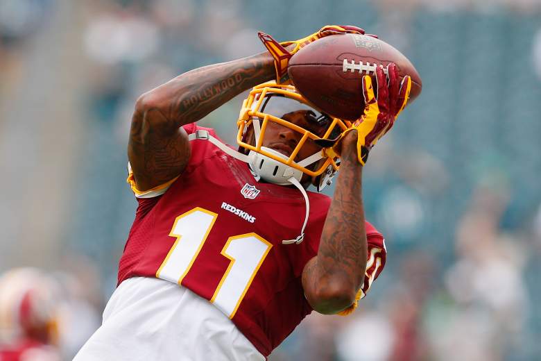 PHILADELPHIA, PA - SEPTEMBER 21: DeSean Jackson #11 of the Washington Redskins catches a pass during warm-ups before playing against the Philadelphia Eagles at Lincoln Financial Field on September 21, 2014 in Philadelphia, Pennsylvania.  (Photo by Rich Schultz/Getty Images)