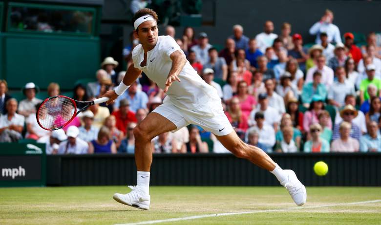 Roger Federer meets Gilles Simon in a Wimbledon quarterfinal on Wednesday. (Getty)