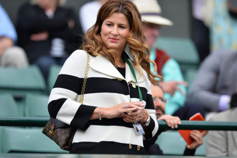 Mirka Federer, wife of Switzerland's Roger Federer, arrives to watch her husband play against France's Gilles Simon in their men's quarter-finals match on day nine of the 2015 Wimbledon Championships at The All England Tennis Club in Wimbledon, southwest London, on July 8, 2015.   RESTRICTED TO EDITORIAL USE  --  AFP PHOTO / GLYN KIRK        (Photo credit should read GLYN KIRK/AFP/Getty Images)