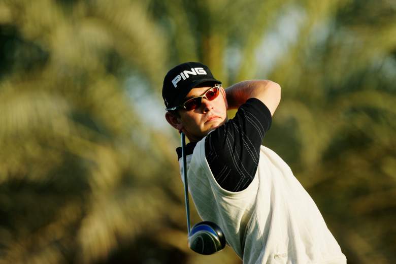 DUBAI,- MARCH 03: Louis Oosthuizen of South Africa during the first round of the 2005 Dubai Desert Classic on the Majilis Course at the Emirates Golf Club, on March 03, 2005, in Dubai, United Arab Emirates.  (Photo by David Cannon/Getty Images)
