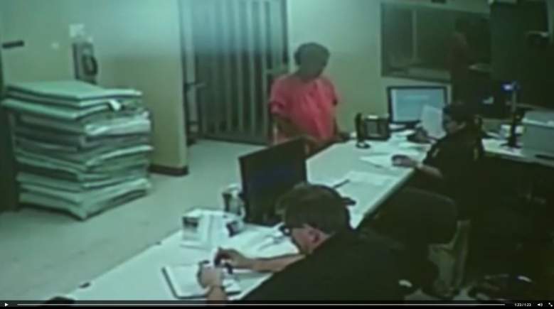 Screenshot from Sandra Bland booking video