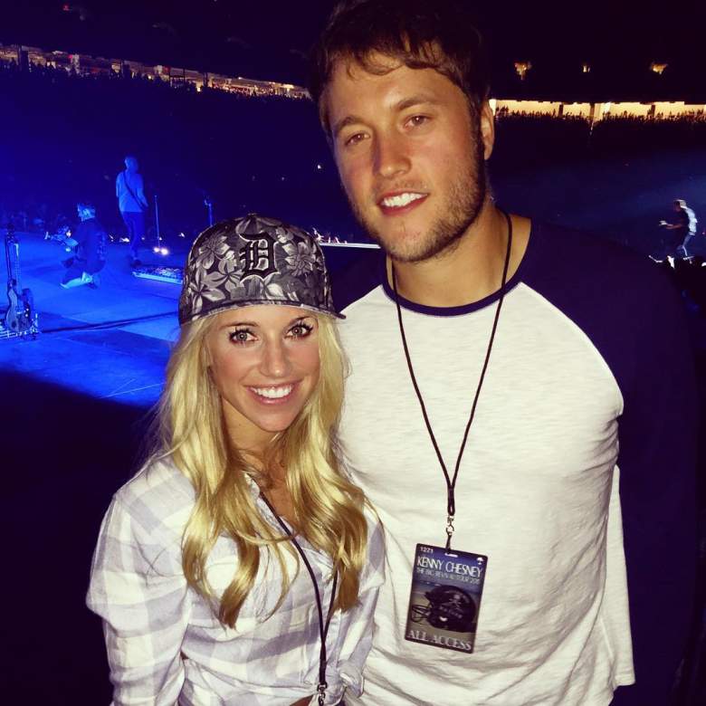 Matthew and Kelly Stafford at a Kenny Chesney concert in late August. (Instagram: @kbstafford89)