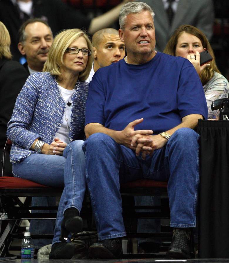 Rex Ryan and his wife Michelle at a basketball game in 2012. Gett)