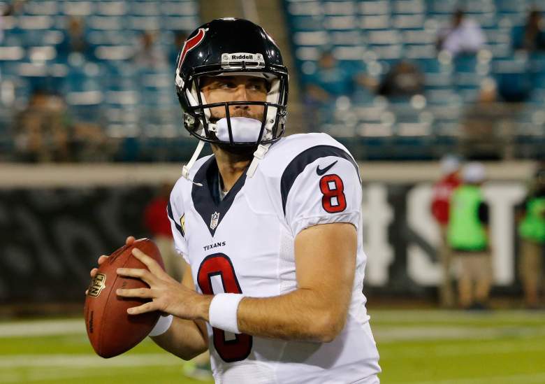 JACKSONVILLE, FL - DECEMBER 05:  Matt Schaub #8 of the Houston Texans warms up before the game against the Jacksonville Jaguars at EverBank Field on December 5, 2013 in Jacksonville, Florida.  (Photo by Sam Greenwood/Getty Images)