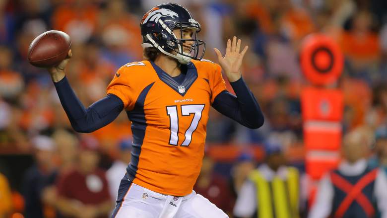 Brock Osweiler will get to play with the Denver Broncos' first-team offense against a Seattle Seahawks team missing several key parts in its secondary. (Getty)