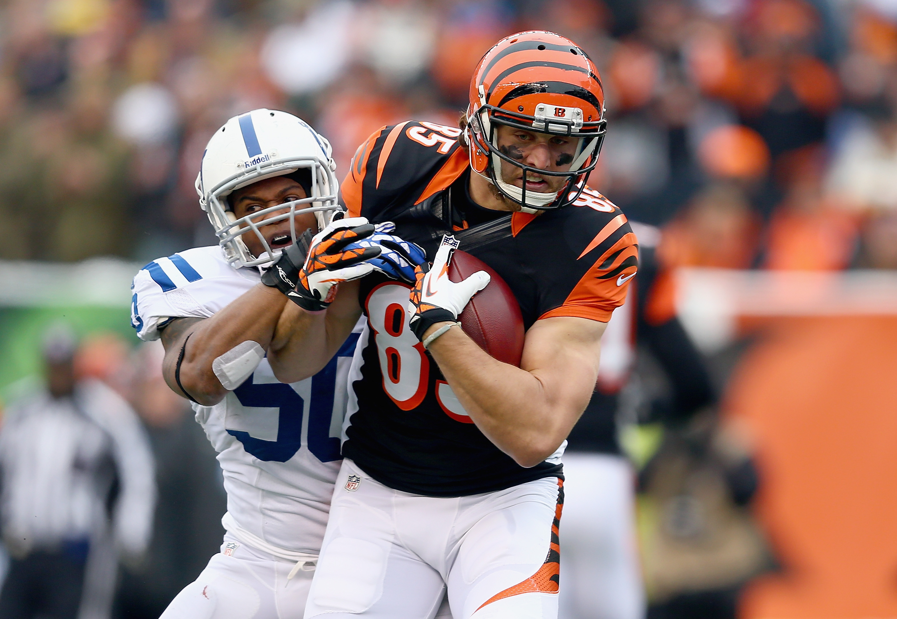 Now the starting TE, Eifert hasn't played a full game since 2013 (Getty).