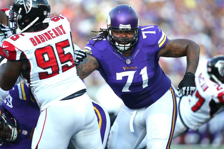 Phil Loadholt suffered an Achilles tear in Minnesotas preseason game with the Buccaneers on Saturday. 