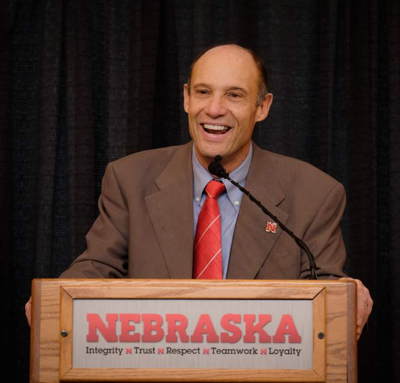 LINCOLN, NE - DECEMBER 5: Mike Riley, newly hired head football coach at the University of Nebraska, talks with members of the media during a press conference inside Memorial Stadium December 5, 2014 in Lincoln, Nebraska. (Photo by Eric Francis/Getty Images)