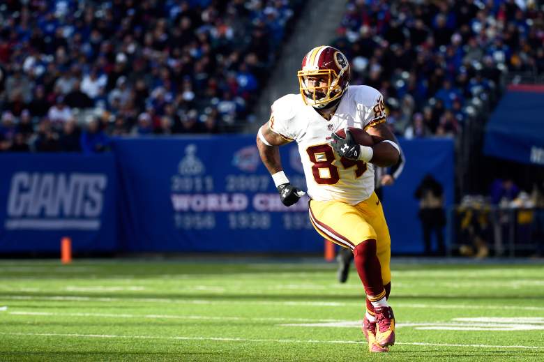 EAST RUTHERFORD, NJ - DECEMBER 14: Niles Paul #84 of the Washington Redskins in action against the New York Giants during their game at MetLife Stadium on December 14, 2014 in East Rutherford, New Jersey. (Photo by Alex Goodlett/Getty Images)