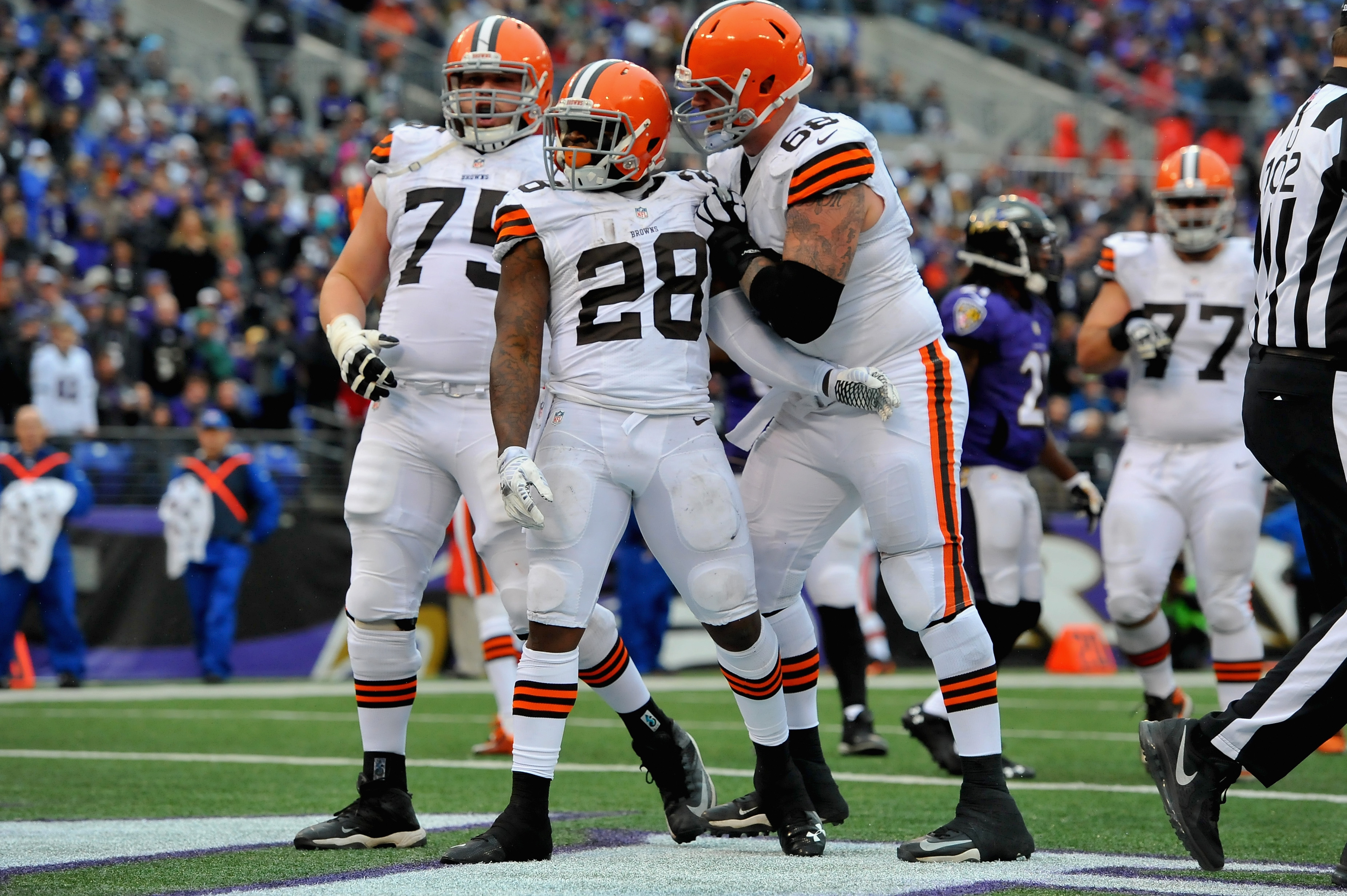 Behind a strong line, the Browns made moves in 2014 (Getty).