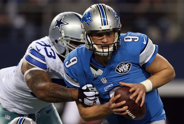 Stafford was sacked 45 times last year, the most in his career. Getty)