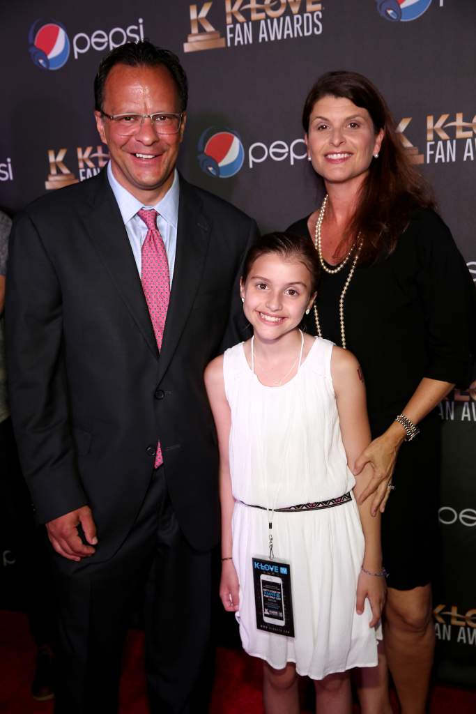NASHVILLE, TN - MAY 31: Basketball coach Tom Crean (L) and Joani Harbaugh (R) attend the 3rd Annual KLOVE Fan Awards at the Grand Ole Opry House on May 31, 2015 in Nashville, Tennessee. (Photo by Terry Wyatt/Getty Images for KLOVE)