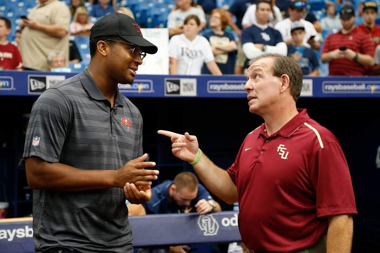 Jameis Winston L) will make his NFL debut on Saturday night. Getty)
