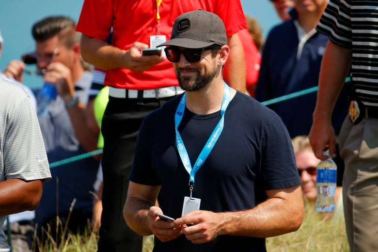 Aaron Rodgers attended this years PGA Championship, which was held in Wisconsin. 