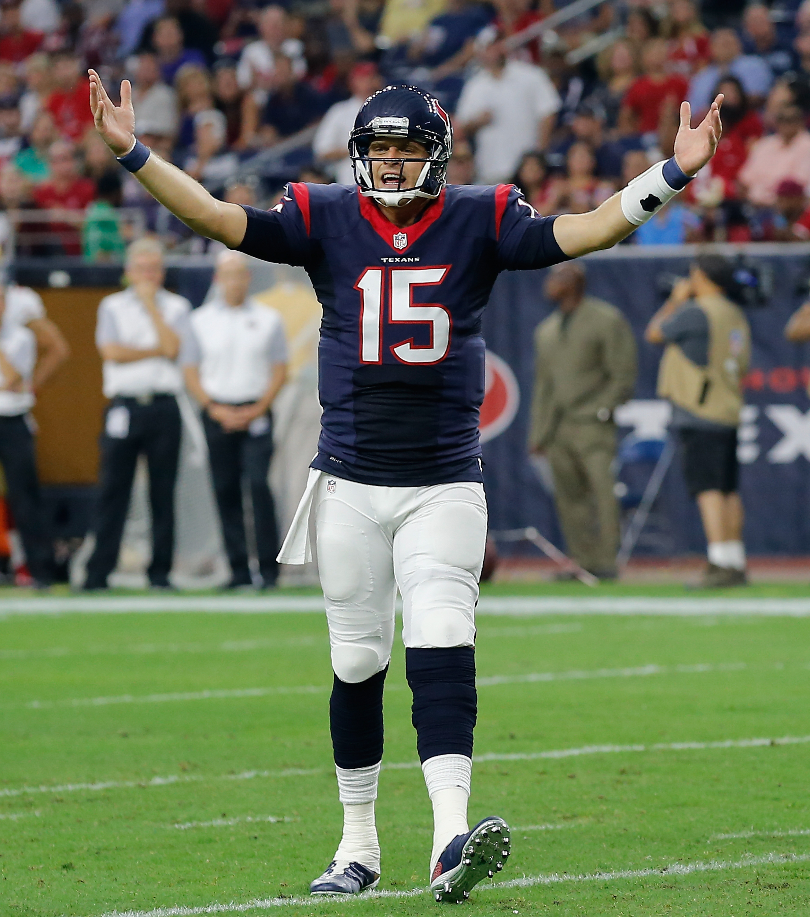 The Texans traded a late-round pick for Mallett, who started one game in 2014 (Getty),