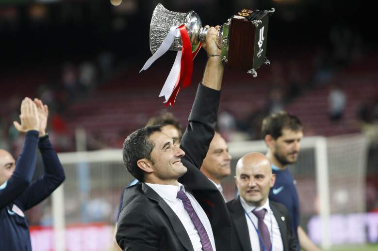 Athletic Bilbao manager Ernesto Valverde helped Bilbao win their first trophy in more than 30 years. Getty)