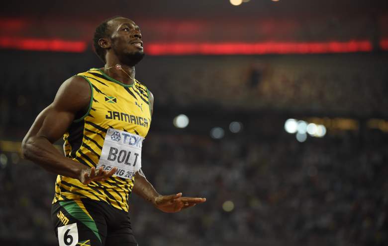 Jamaica's Usain Bolt celebrates after winning the final of the men's 200 metres athletics event at the 2015 IAAF World Championships at the "Bird's Nest" National Stadium in Beijing on August 27, 2015.  AFP PHOTO / OLIVIER MORIN        (Photo credit should read OLIVIER MORIN/AFP/Getty Images)