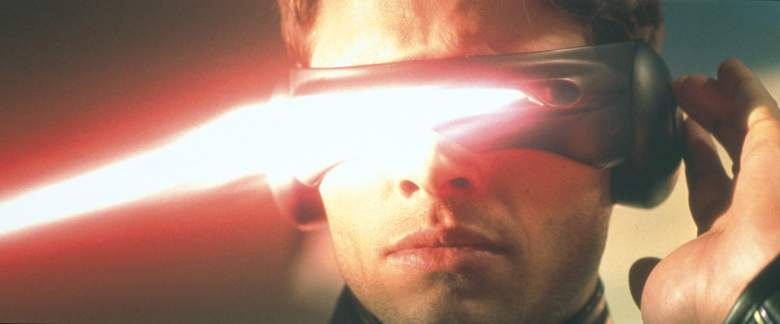 373216 04: Cyclops (James Marsden) Lets Out An Optic Blast From His Visors In The Film "X-Men."  (Photo By Getty Images)