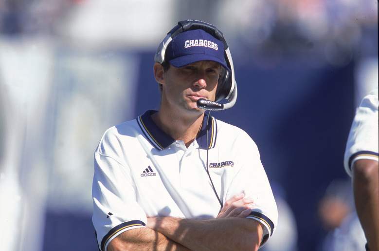 8 Oct 2000: Head Coach Mike Riley of the San Diego Chargers watches the action during the game against the Denver Broncos at Qualcomm Stadium in San Diego, California. The Broncos defeated the Chargers 21-7.Mandatory Credit: Stephen Dunn /Allsport