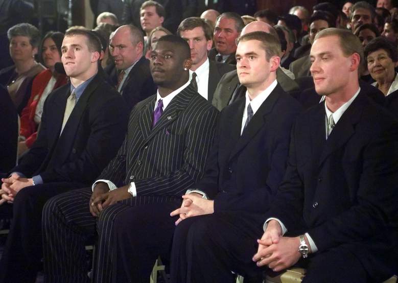 Drew Brees, far left, decided not to pick his mother, Mina, as an agent after he graduated Purdue. They had not spoken in years before her death in 2009. (Getty)