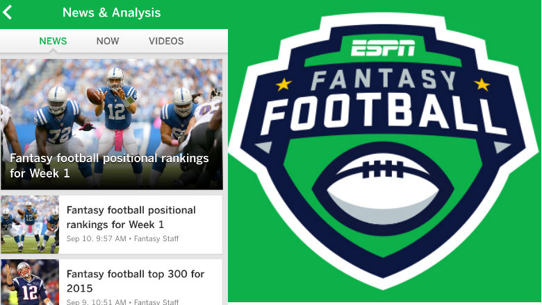 fantasy football, NFL, espn, sport apps
