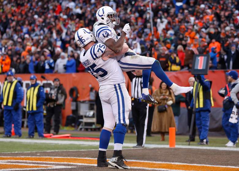 T.Y. Hilton R) got a new contract during the preseason. Getty)