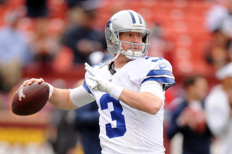 LANDOVER, MD - DECEMBER 28: Quarterback Brandon Weeden #3 of the Dallas Cowboys warms up before a NFL football game against the Washington Redskins at FedExField on December 28, 2014 in Landover. Maryland. (Photo by Mitchell Layton/Getty Images)
