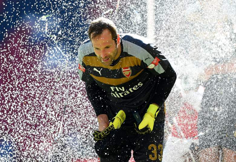 Petr Cech lifted the Community Shield with Arsenal in August. Getty)