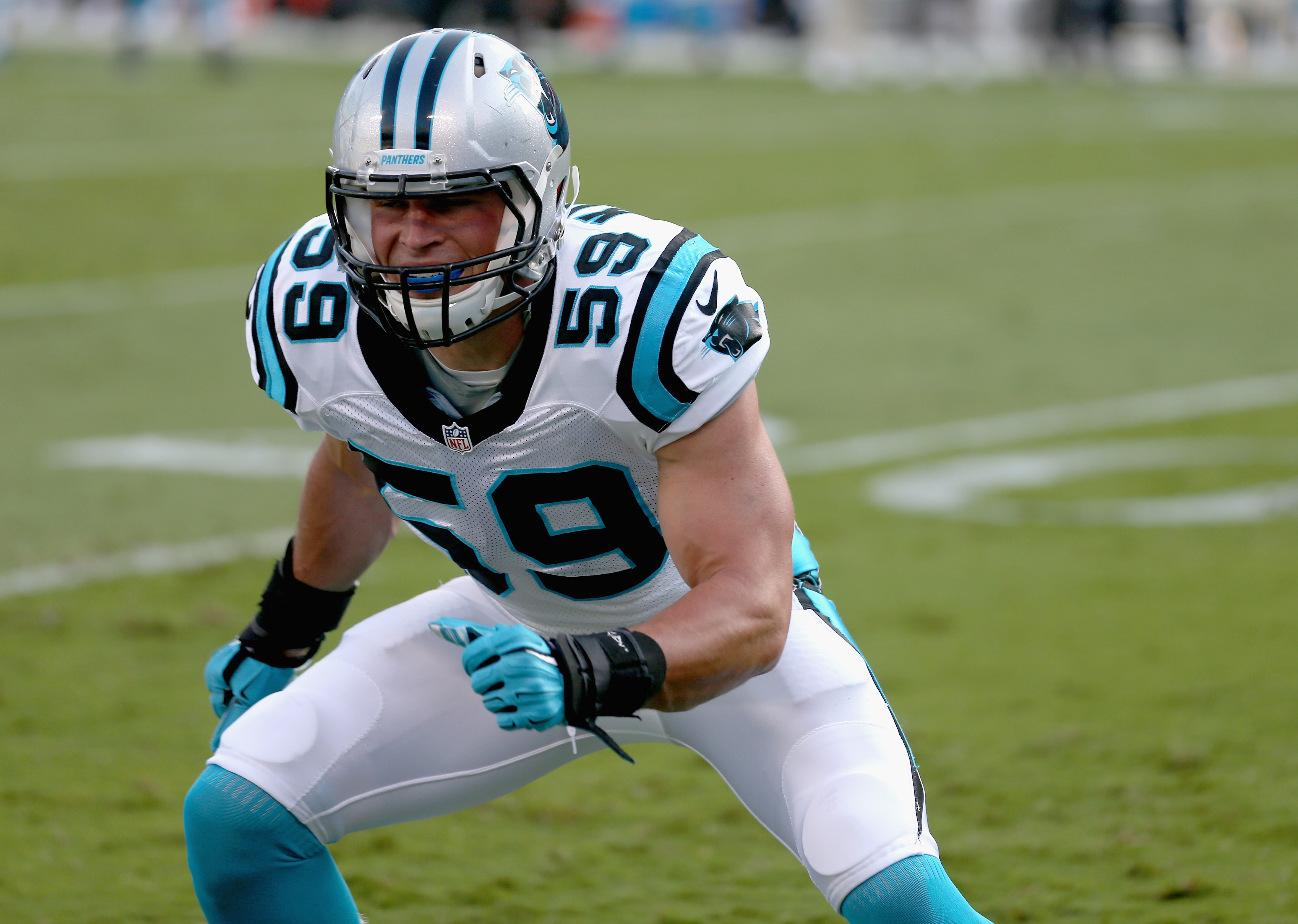 Luke Kuechly is the heart of the Panthers defense, but has been sidelined after a nasty collision  (Getty).