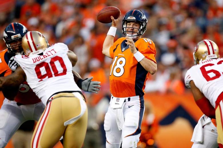 Peyton Manning and the Broncos face the Ravens in the first game of the season. (Getty)