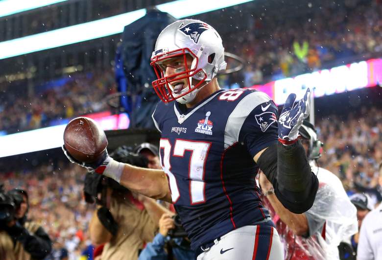 Rob Gronkowski of the Patriots scored three touchdowns in Week 1. (Getty)